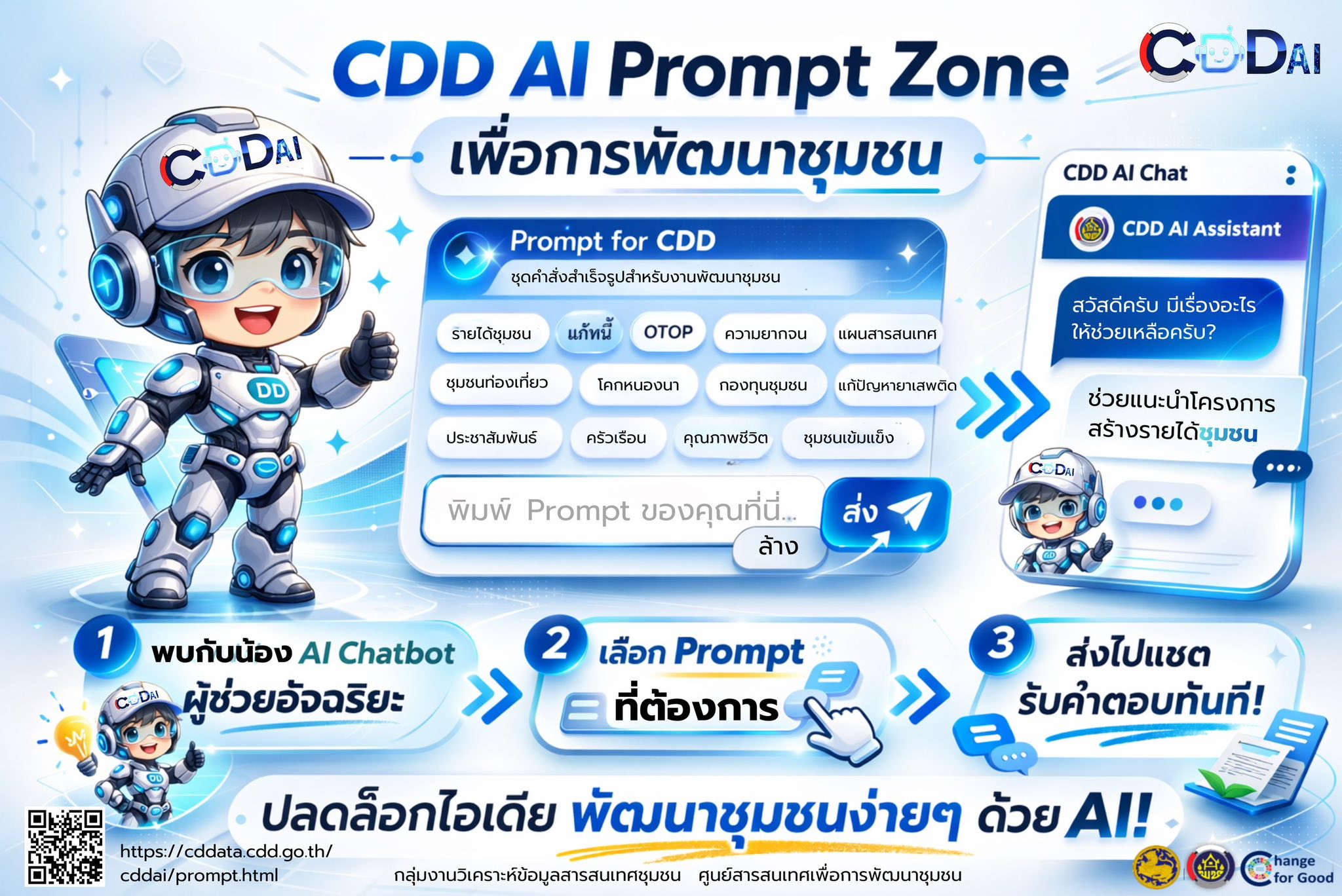 CDD AI Prompt Zone – ผู้ช่วยอัจฉริยะสำหรับงานพัฒนาชุมชน