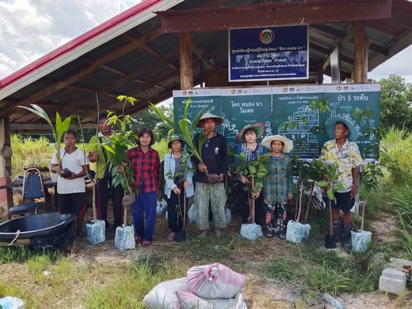 สำนักงานพัฒนาชุมชนอำเภอเมืองสกลนคร: พัฒนาศูนย์เรียนรู้การพัฒนาคุณภาพชีวิตตามหลักทฤษฎีใหม่รูปแบบ “โคก หนอง นา” 